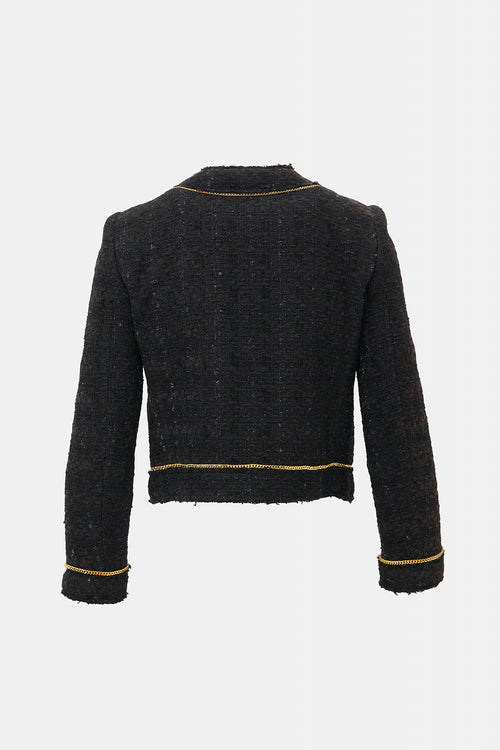 Moschino Tweed Pouch Pocket Jacket