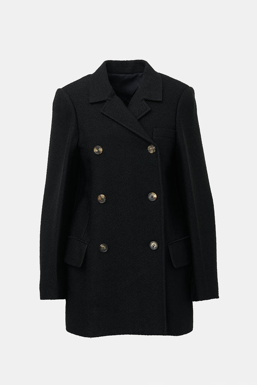 Celine Bouclé Double Breasted Coat