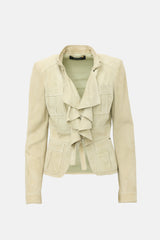 Gucci Vintage Suede Ruffled Jacket