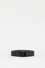 Off-White Black Mini Industrial Logo Long Belt