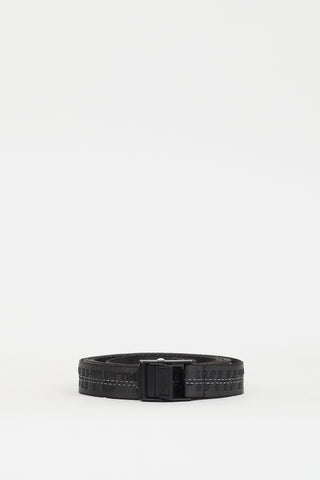 Off-White Black Mini Industrial Logo Long Belt