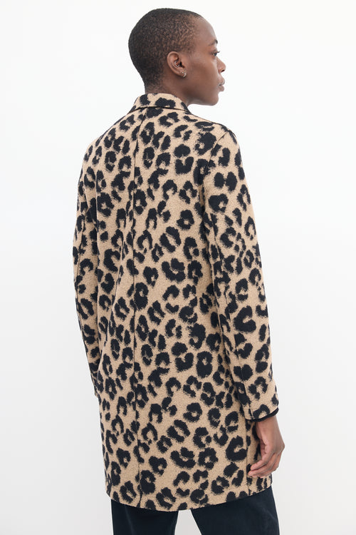 Harris Wharf London Brown & Black Printed Coat