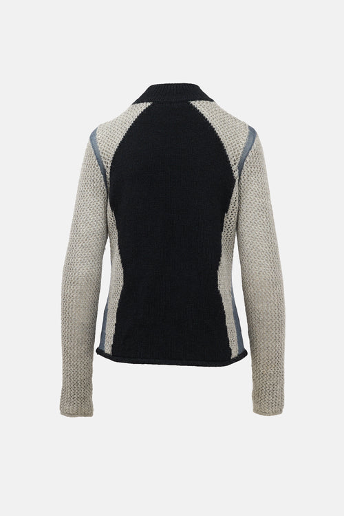 Helmut Lang Paneled Knit Sweater