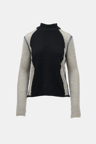 Helmut Lang Paneled Knit Sweater