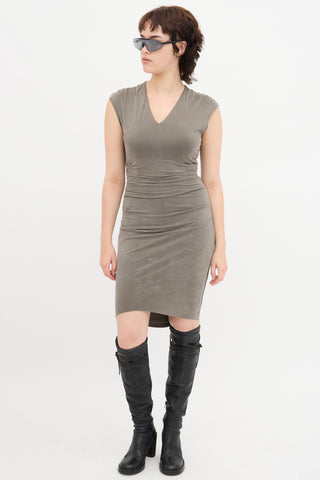 Helmut Lang Knit Ruched Dress