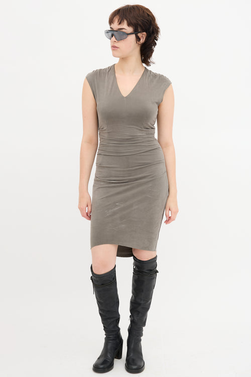 Helmut Lang Knit Ruched Dress