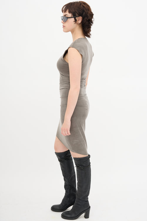 Helmut Lang Knit Ruched Dress