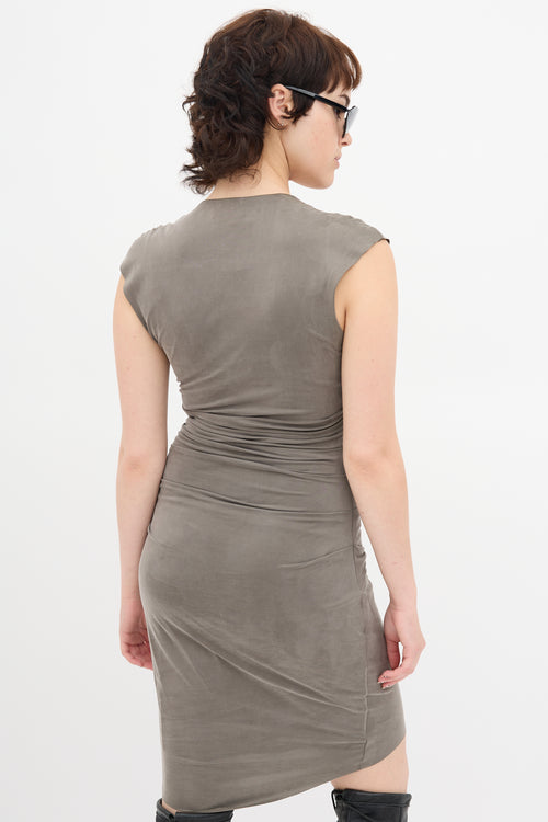 Helmut Lang Knit Ruched Dress