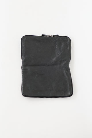 Helmut Lang Leather & Suede Folded Pouch