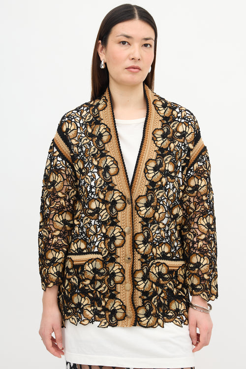 Ermanno Scervino Floral Guipure Lace Cardigan