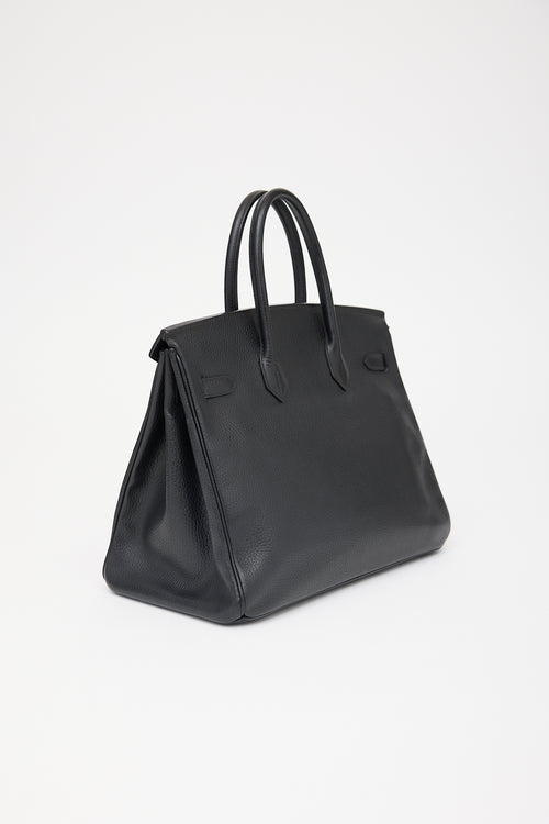 Hermès 1996 Noir Ardennes Birkin 35 Bag