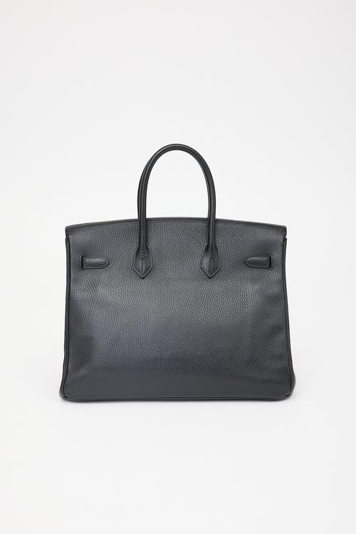 Hermès 1996 Noir Ardennes Birkin 35 Bag