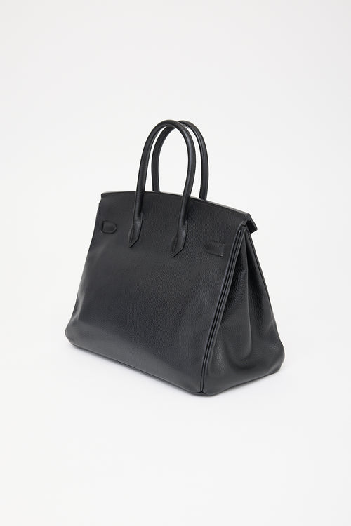 Hermès 1996 Noir Ardennes Birkin 35 Bag