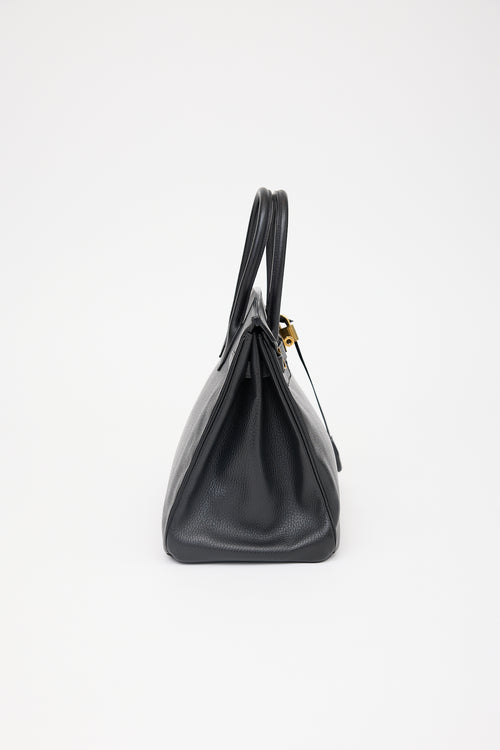 Hermès 1996 Noir Ardennes Birkin 35 Bag
