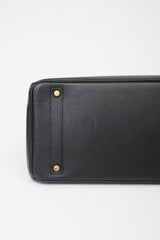 Hermès 1996 Noir Ardennes Birkin 35 Bag