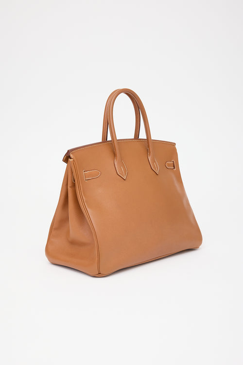 Hermès 1996 Gold Courchevel Birkin 35 Bag