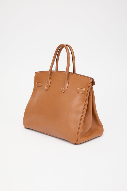 Hermès 1996 Gold Courchevel Birkin 35 Bag