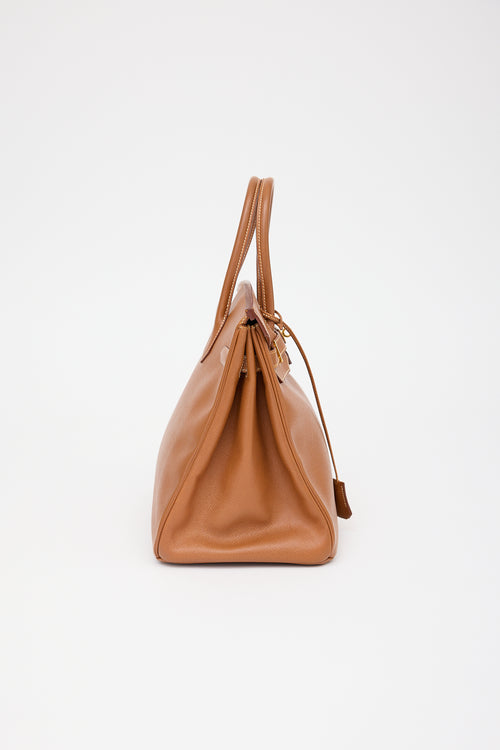 Hermès 1996 Gold Courchevel Birkin 35 Bag