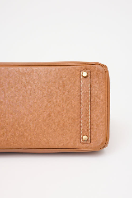 Hermès 1996 Gold Courchevel Birkin 35 Bag