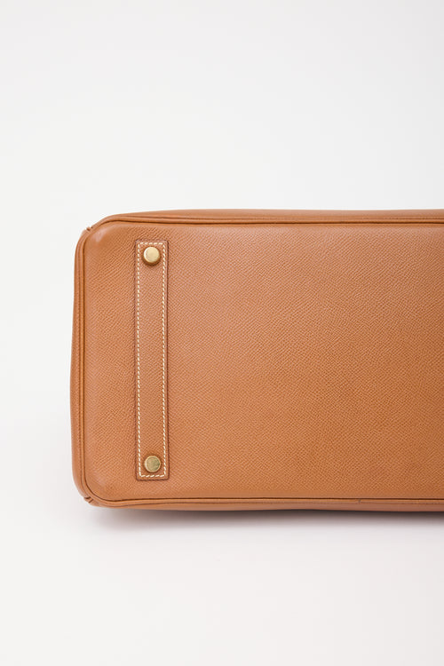 Hermès 1996 Gold Courchevel Birkin 35 Bag