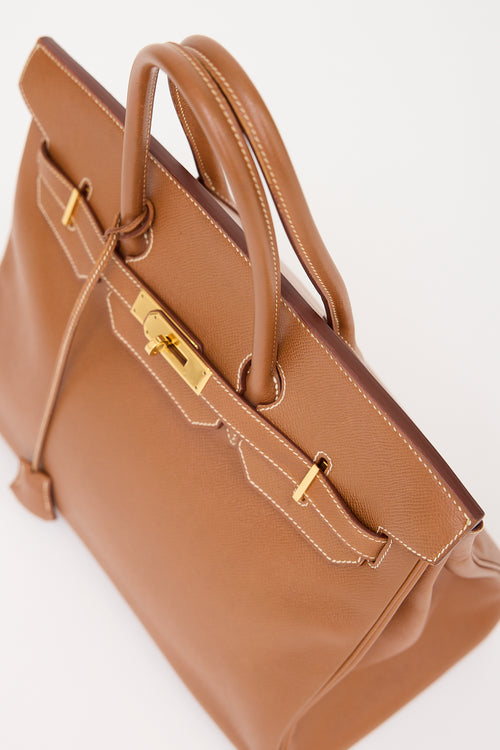 Hermès 1996 Gold Courchevel Birkin 35 Bag