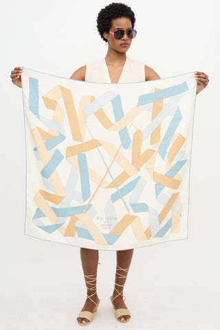 Hermès Silk En Duo 90 Scarf
