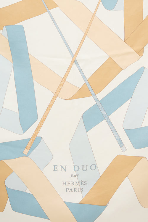 Hermès Silk En Duo 90 Scarf