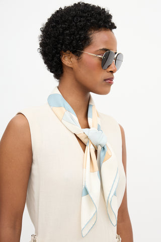 Hermès Silk En Duo 90 Scarf