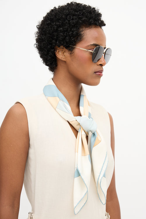 Hermès Silk En Duo 90 Scarf