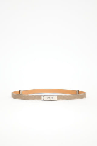 Hermès 2020 Étoupe Epsom Kelly 18 Belt