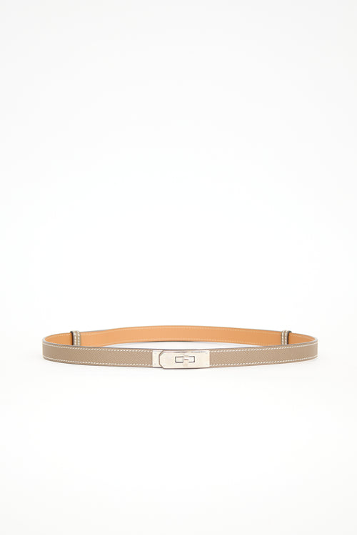 Hermès 2020 Étoupe Epsom Kelly 18 Belt