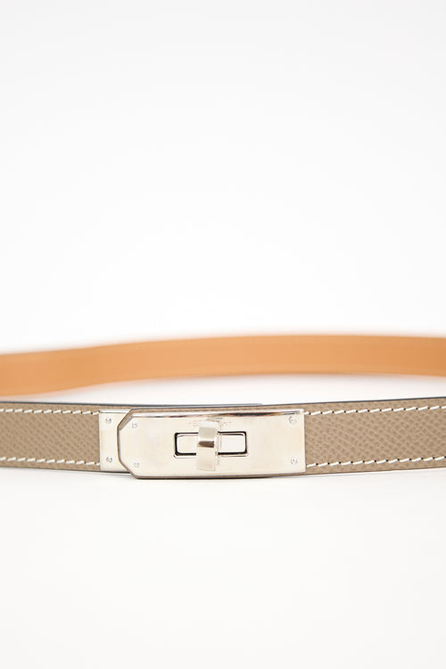 Hermès 2020 Étoupe Epsom Kelly 18 Belt