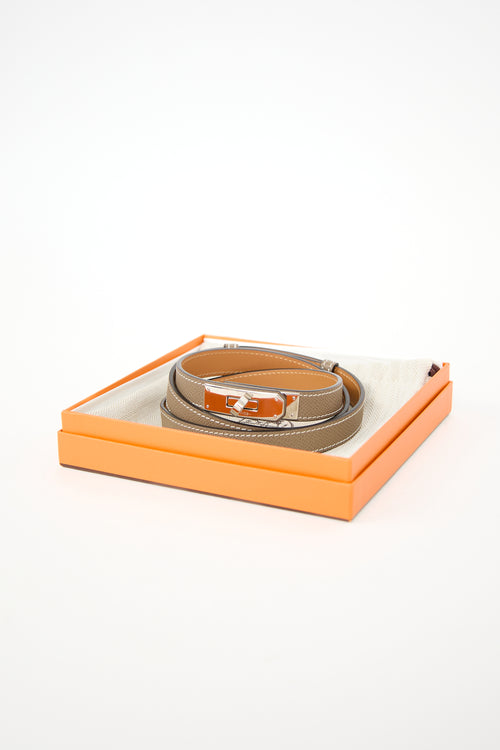 Hermès 2020 Étoupe Epsom Kelly 18 Belt