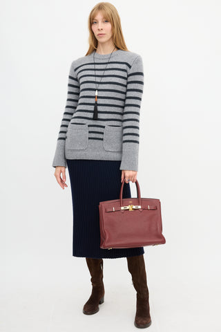 Hermès 2005 Rouge H Togo Birkin 35 Bag