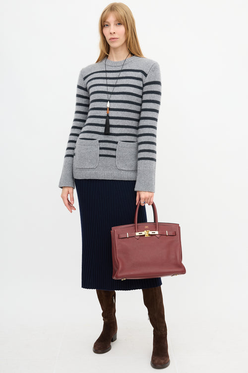 Hermès 2005 Rouge H Togo Birkin 35 Bag