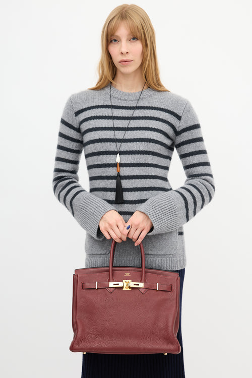 Hermès 2005 Rouge H Togo Birkin 35 Bag