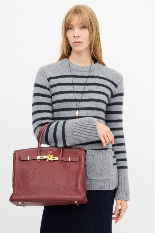 Hermès 2005 Rouge H Togo Birkin 35 Bag