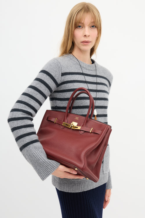 Hermès 2005 Rouge H Togo Birkin 35 Bag