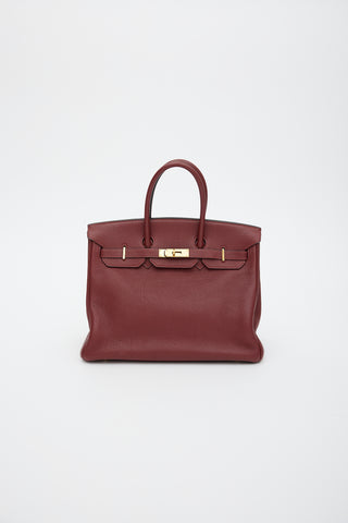 Hermès 2005 Rouge H Togo Birkin 35 Bag