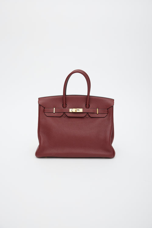 Hermès 2005 Rouge H Togo Birkin 35 Bag