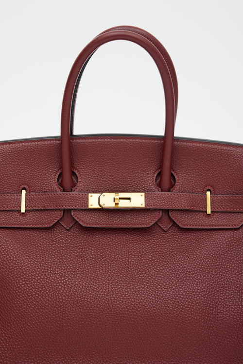 Hermès 2005 Rouge H Togo Birkin 35 Bag