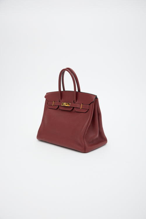 Hermès 2005 Rouge H Togo Birkin 35 Bag
