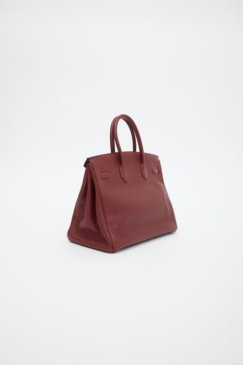 Hermès 2005 Rouge H Togo Birkin 35 Bag