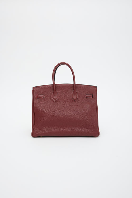 Hermès 2005 Rouge H Togo Birkin 35 Bag