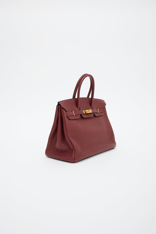 Hermès 2005 Rouge H Togo Birkin 35 Bag