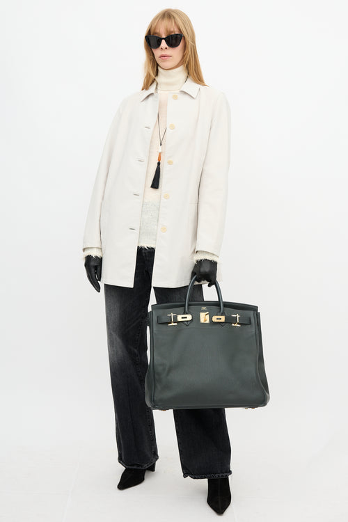 Hermès 2014 Vert De Gris Togo Birkin 40 HAC Bag