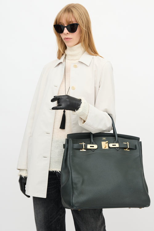 Hermès 2014 Vert De Gris Togo Birkin 40 HAC Bag