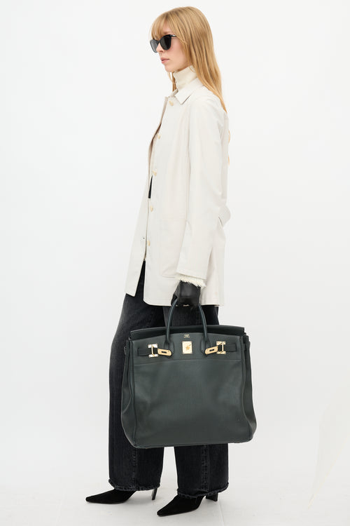 Hermès 2014 Vert De Gris Togo Birkin 40 HAC Bag