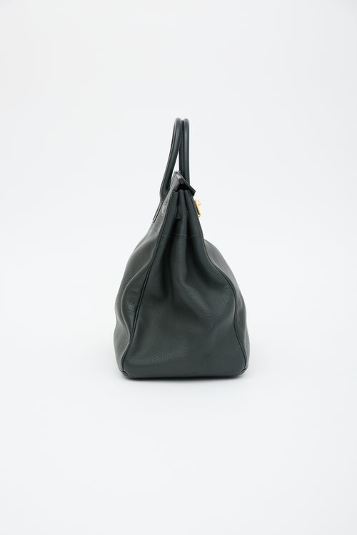 Hermès 2014 Vert De Gris Togo Birkin 40 HAC Bag