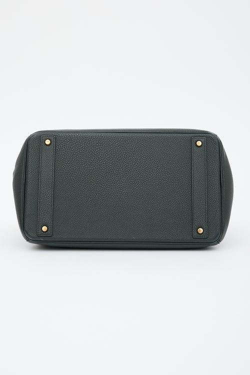 Hermès 2014 Vert De Gris Togo Birkin 40 HAC Bag